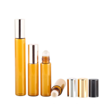 10Ml Frosted Amber Roller Glass Roll On Bottles